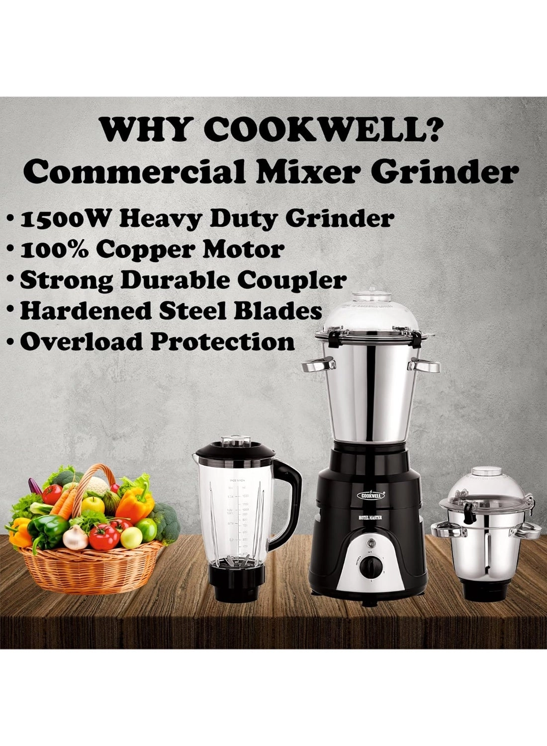 Commercial Mixer Grinder - 1500 Watt