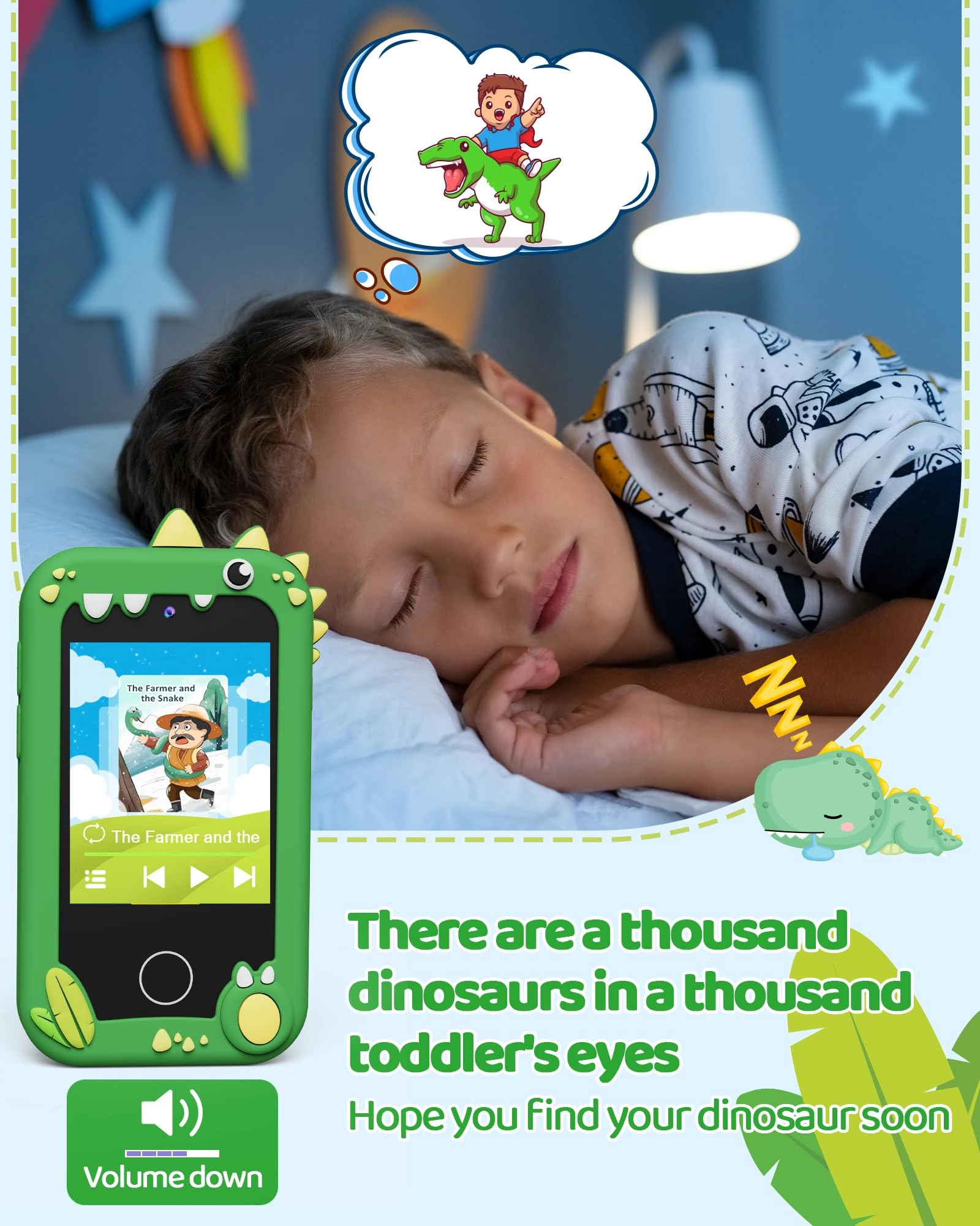 Kids Smart Phone Toys - 3 years+ Dinosaur