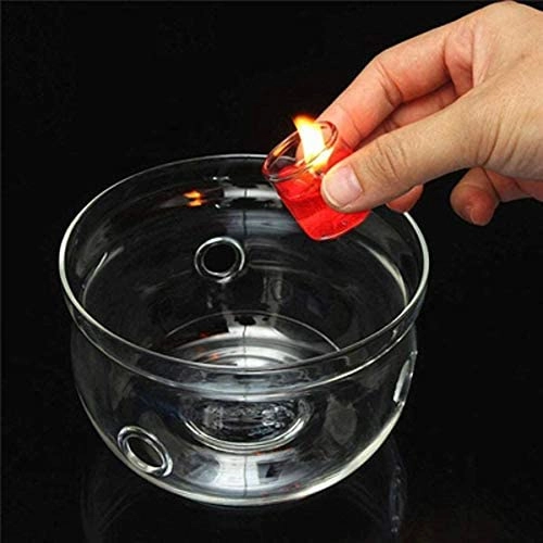 Borosilicate Teapot - 800 ML + Tea Warmer + Double Wall Cup - 80 Ml 6pcs