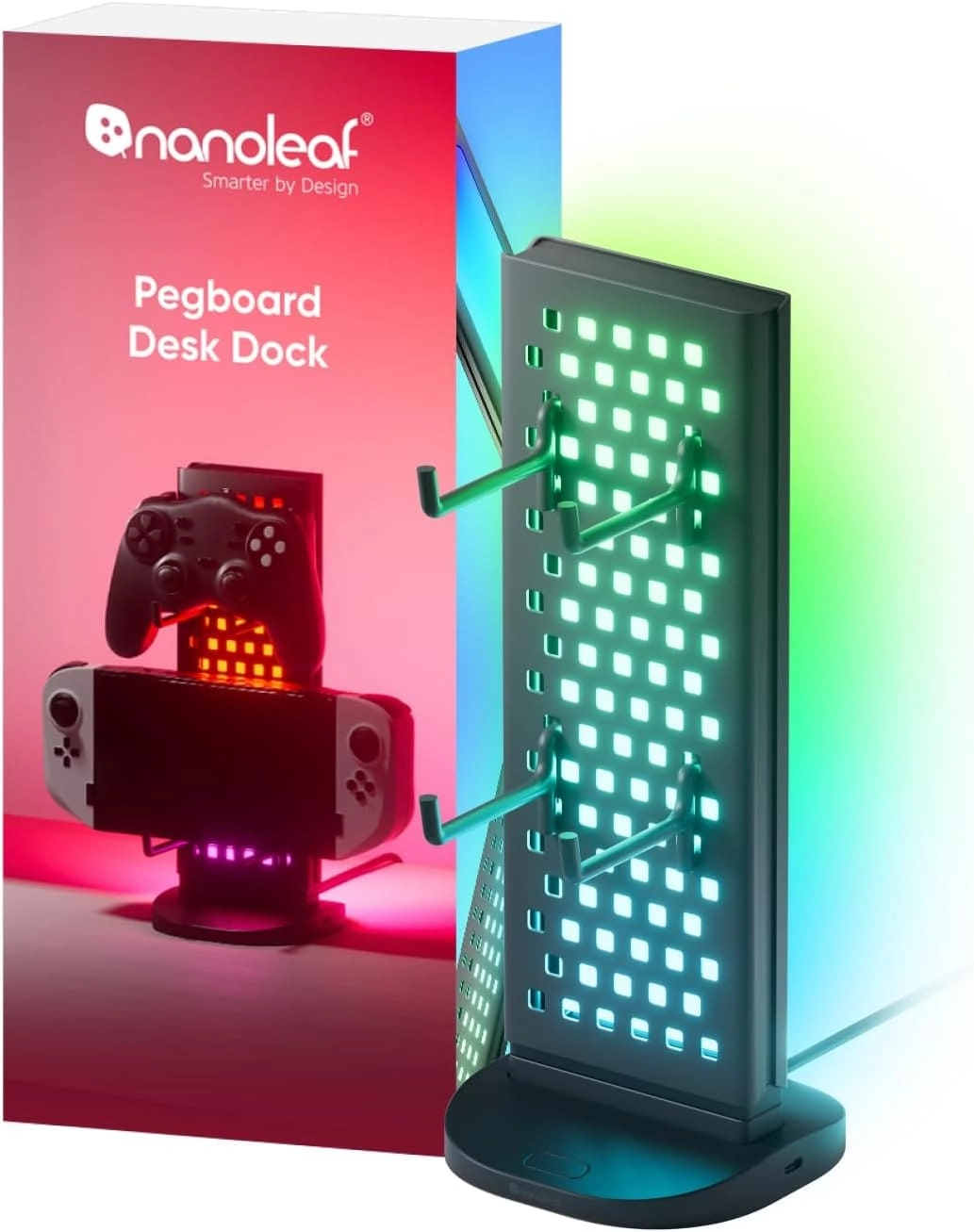 Nanoleaf Pegboard Desk Dock - 3-In-1 Rgbic USB-C