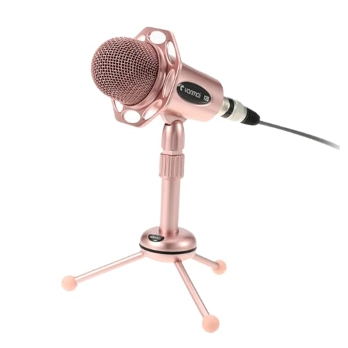 Universal Condenser Microphone - Pink USB with Stand