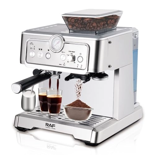 Professional Barista - Built-in Grinder Milk Frother Twin Brewing Cycle