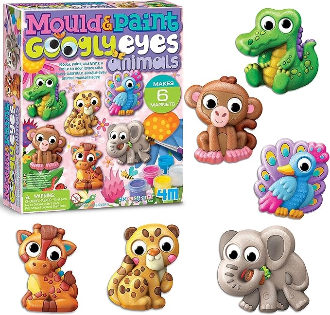 Mould & Paint Craft Kit - Googly Eyes Animals - 5+ years