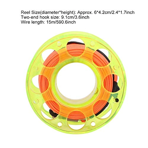 Diving Finger Coil - 15m stainless steel hook