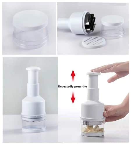 Food Chopper - White Stainless Steel
