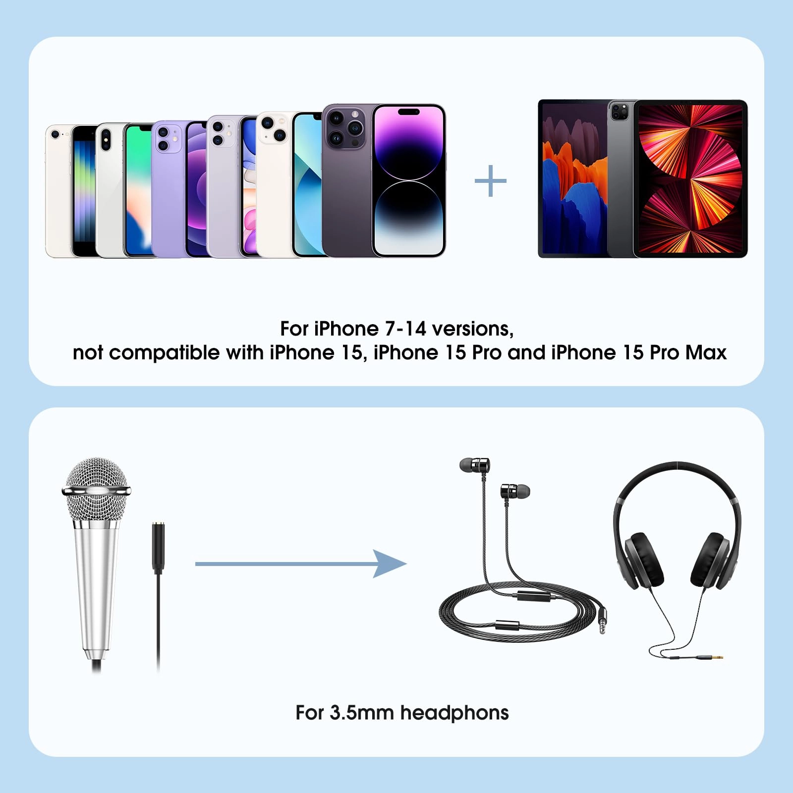 AG01 Lightning+3.5mm-Mini-Jack Microphone