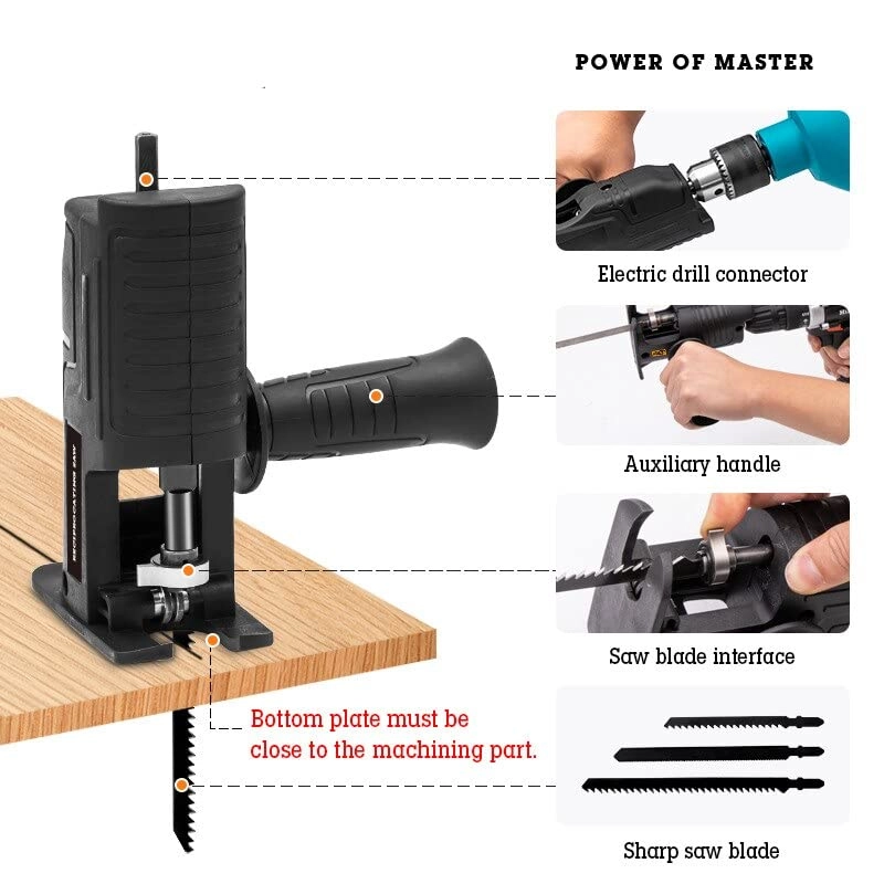Reciprocating Saw Conversion Head - Jig saw Plastic