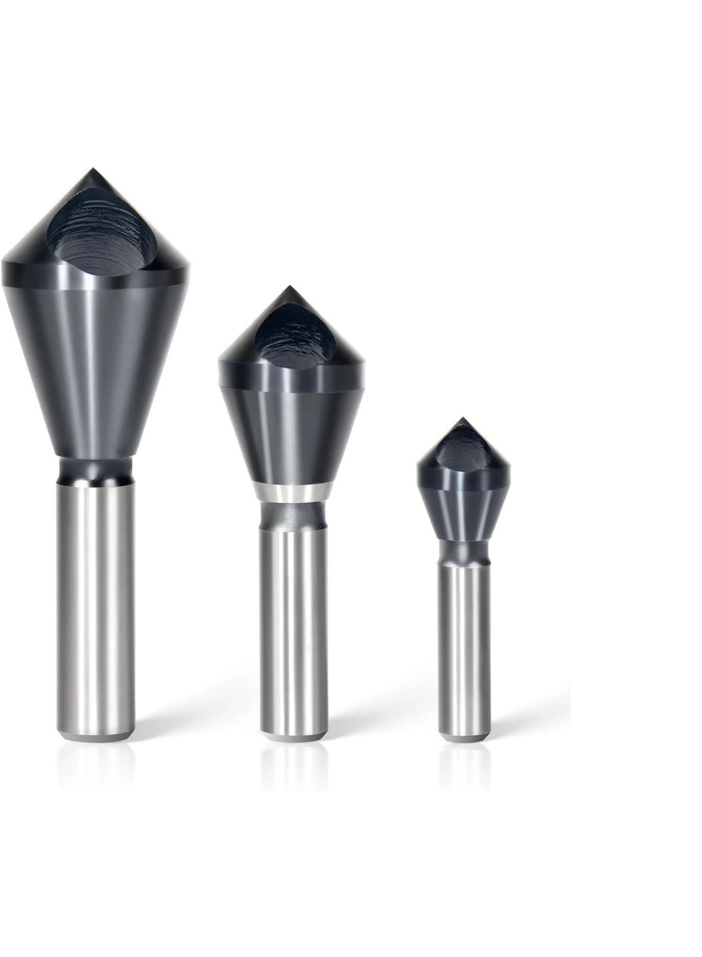Generic Single-End Countersink Chamfer Tool - 2-5MM 5-10MM 10-15MM 15-20MM 3PCS Set
