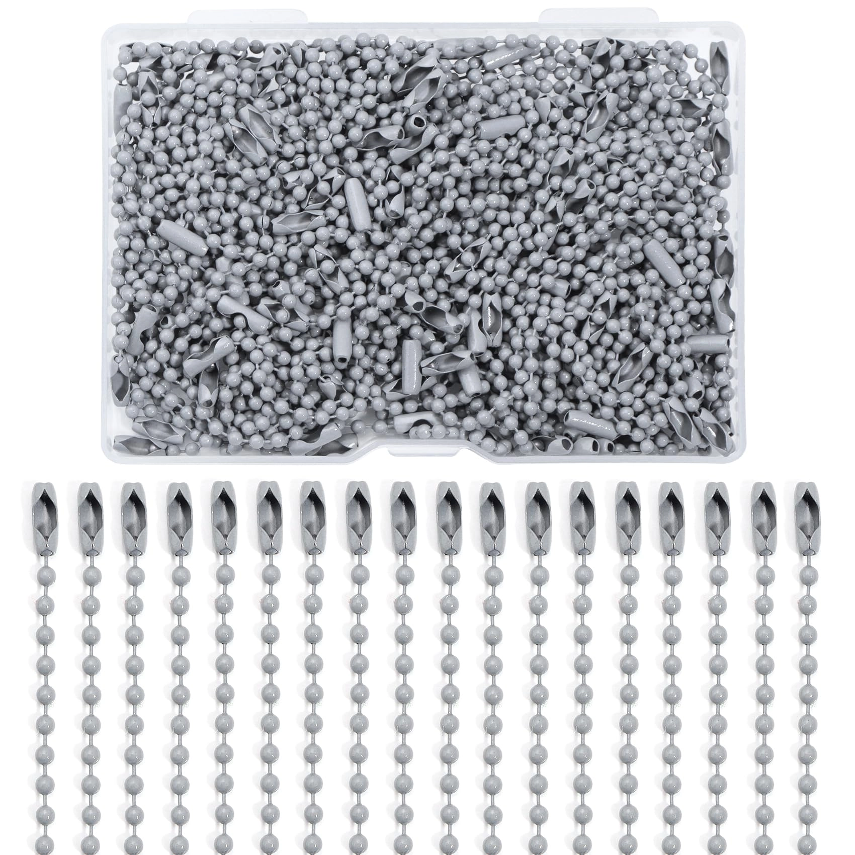 Lemonkey Ball Beads Chains - 100Pcs 4 Inch Gray