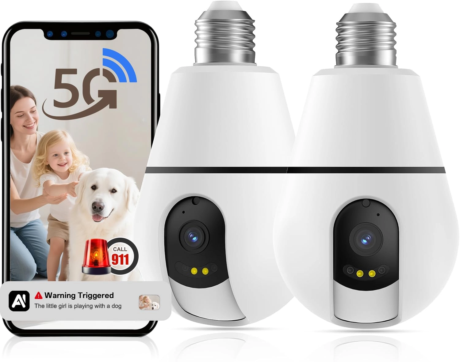 STLINKIO Light Bulb Security Camera 2K