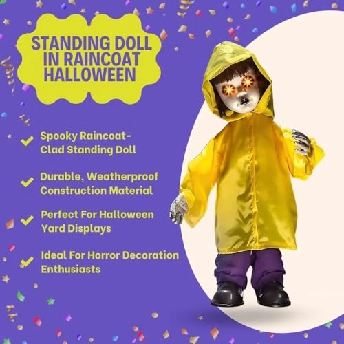 Standing Doll in Raincoat - 83.82 x 38.1 x 12.7 cm Pack of one 36 months - 18 years life-size