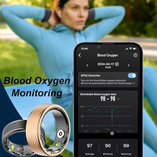 Smart Ring - LED Dispay Screen Heart Rate Sleep Tracker