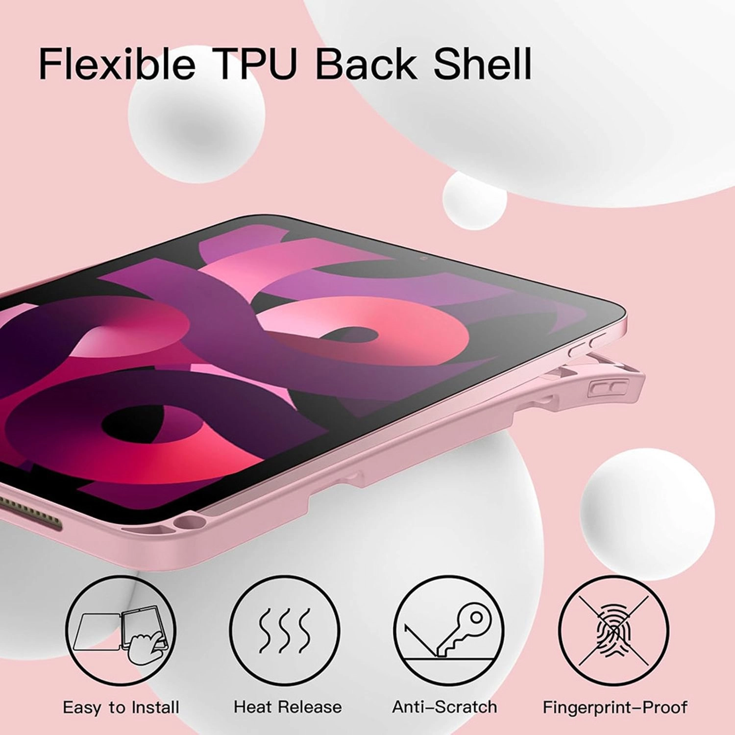 Tri-Fold Book Case with Pencil Holder for iPad Air 13-inch (2024)