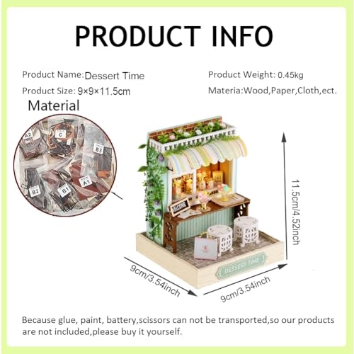 Miniature Wooden Dollhouse Furniture Kit - Creative Room 1:24