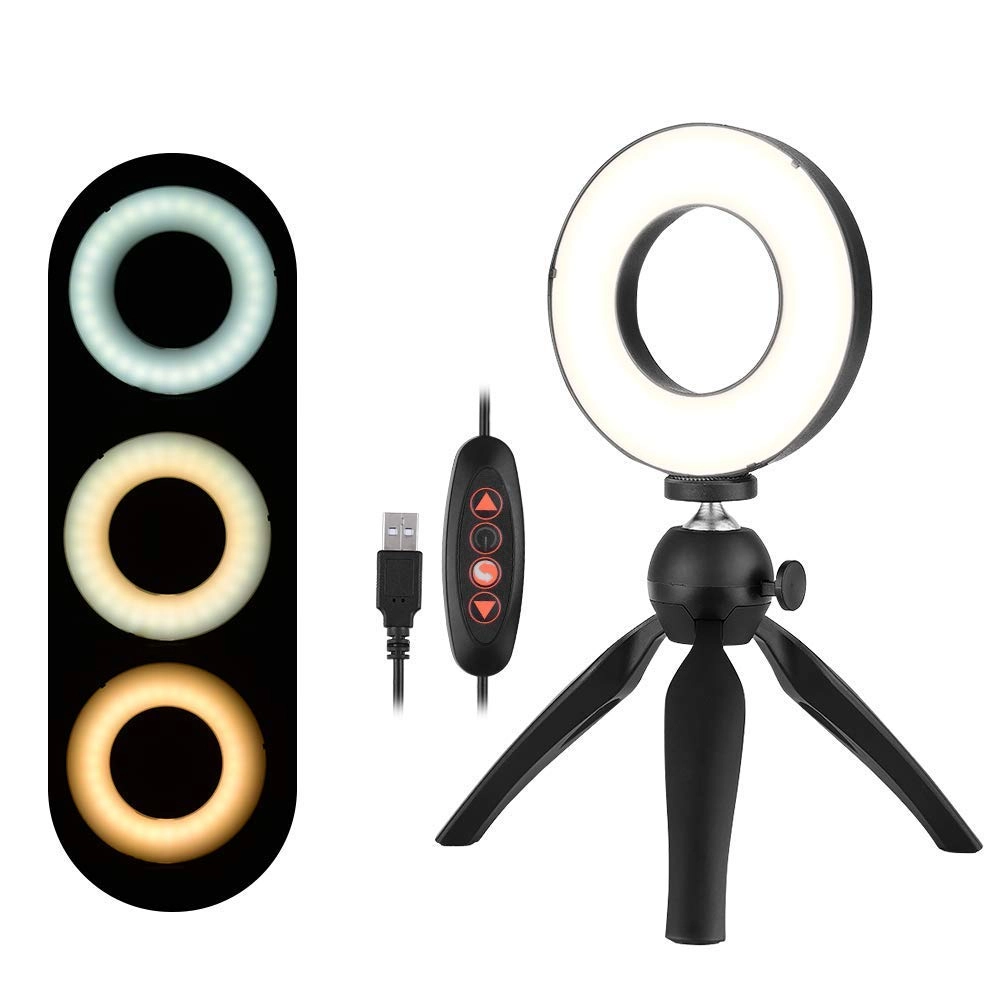 Ring Light LED - 6" Tripod 3 Light Modes