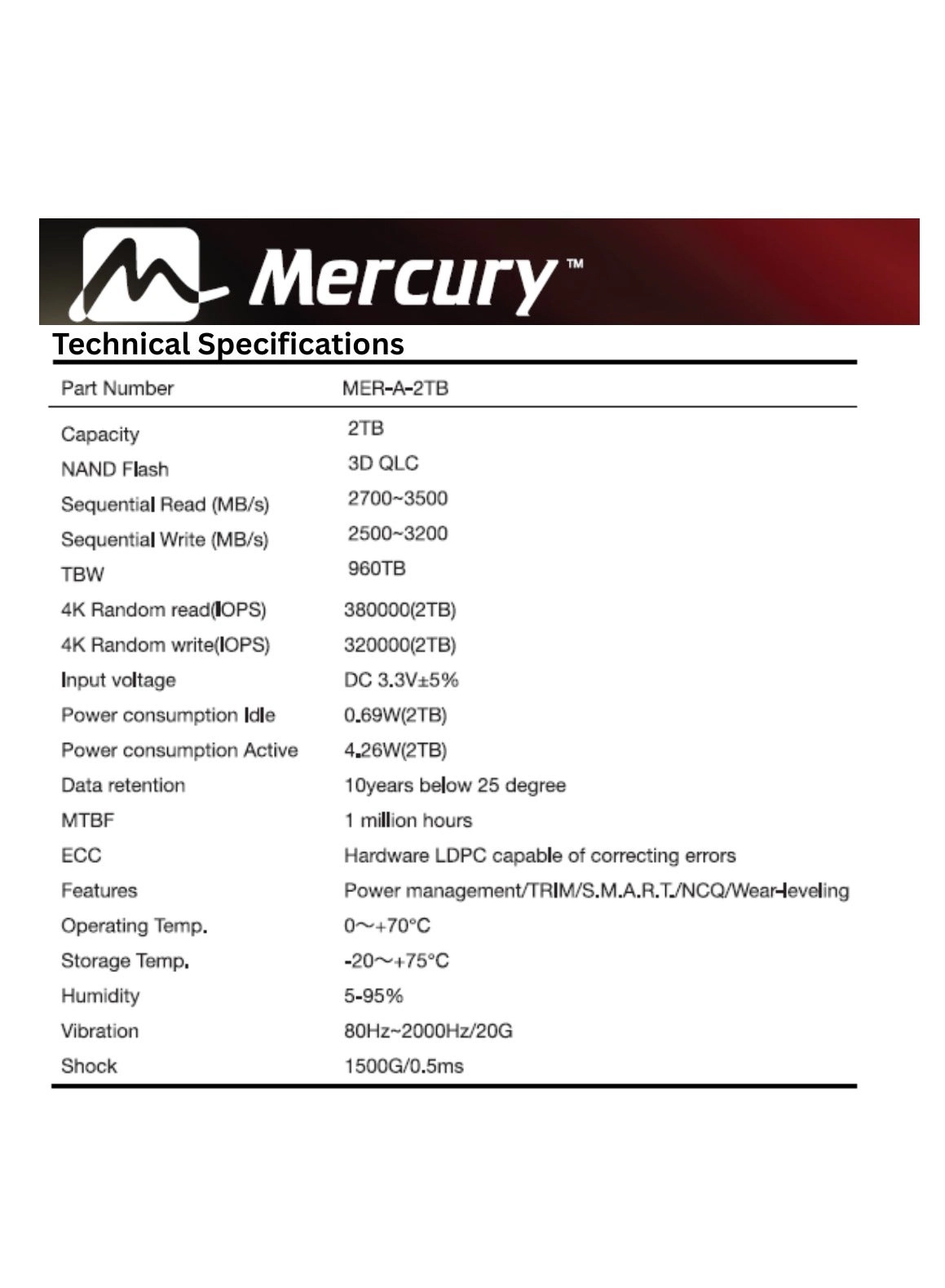 MERA-Series - 2 TB M.2 2280