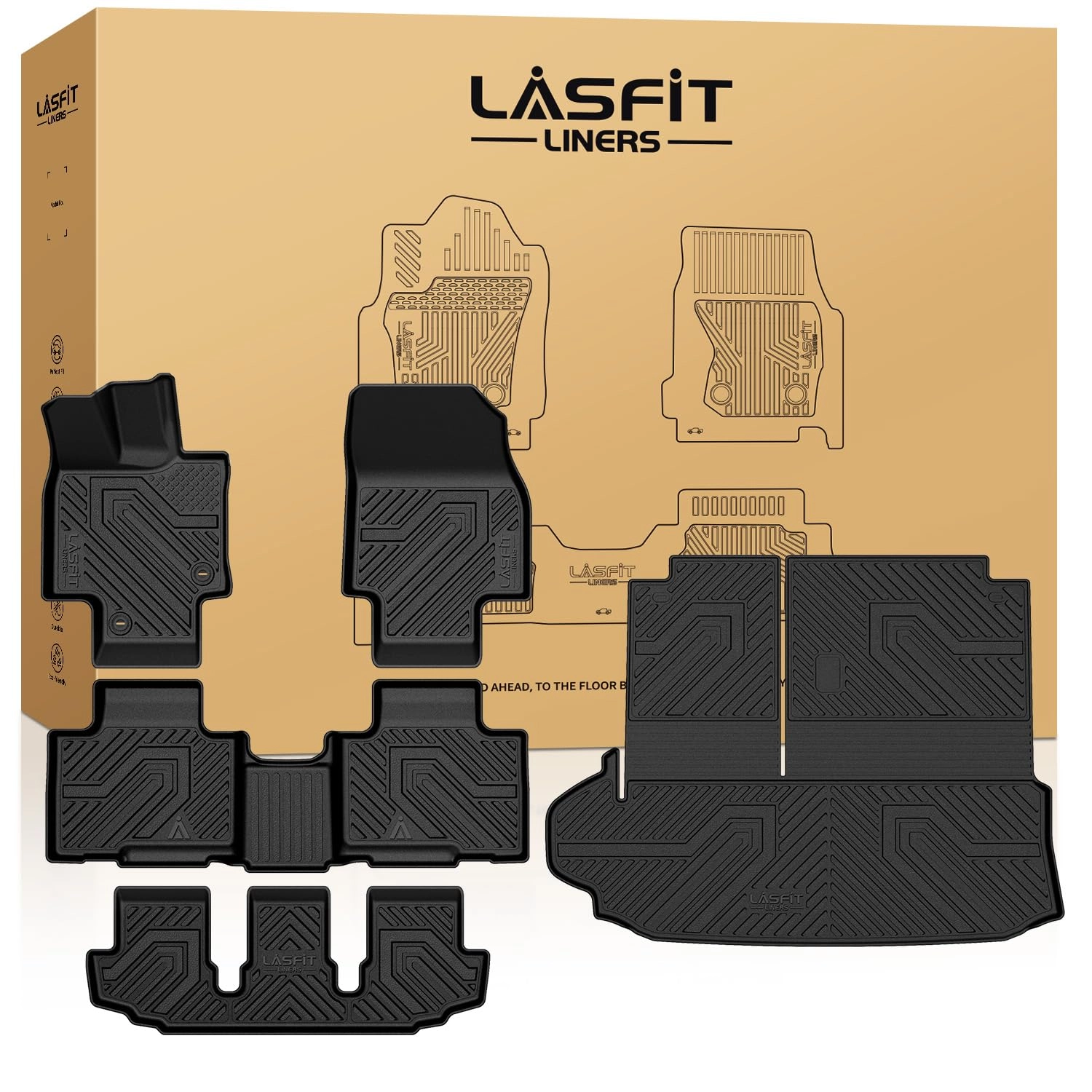 LASFIT Floor Mats & Cargo Mat for Toyota Highlander - 2020-2026
