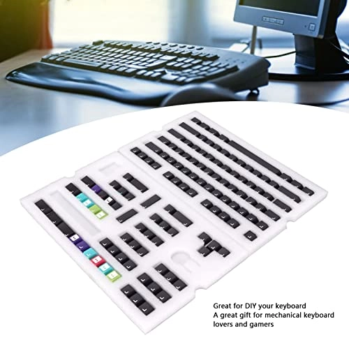 PBT Keycaps - 128 Keys Cherry Height GMK Black PX