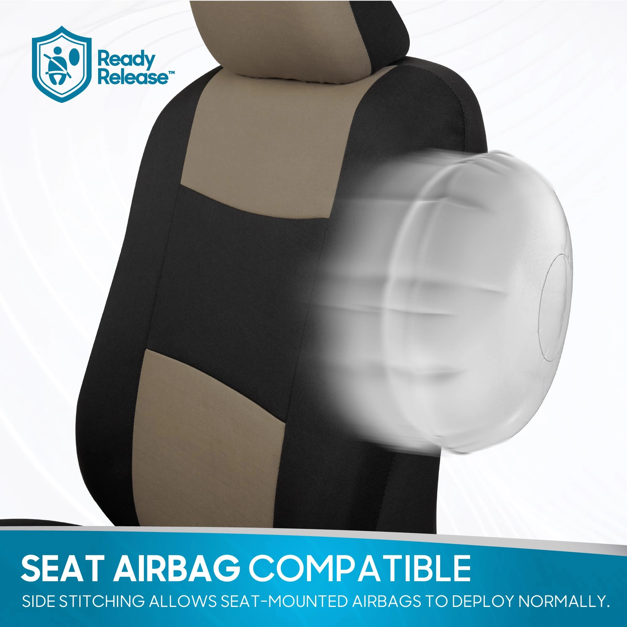 PolyPro Car Seat Covers - Solid Beige Universal Fit