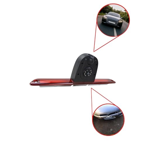 Dual Rear View Parking Reversing Brake Light Camera - Wired
