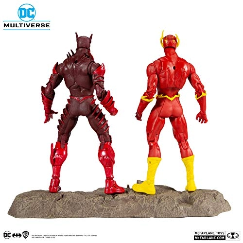 Earth -52 Batman (Red Death) Action Figure 7" + The Flash Action Figure 7" 2 pcs