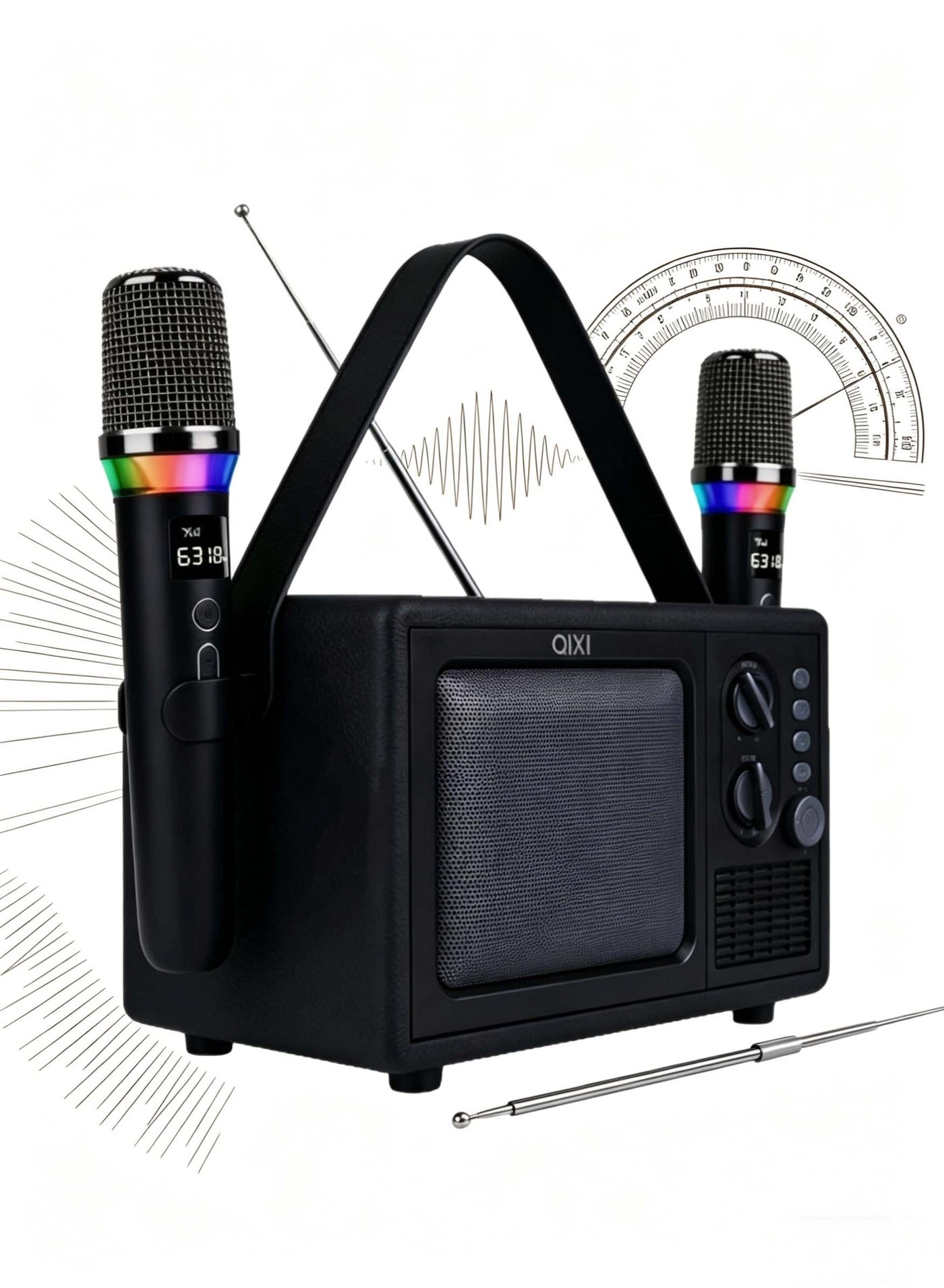QiXi Portable Retro Radio