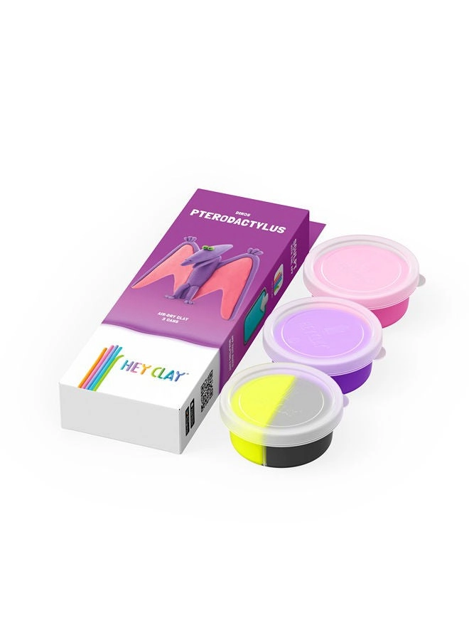 Pterodactylus Plastic Creative Modelling Air-Dry Clay - 3+ years 3 Cans