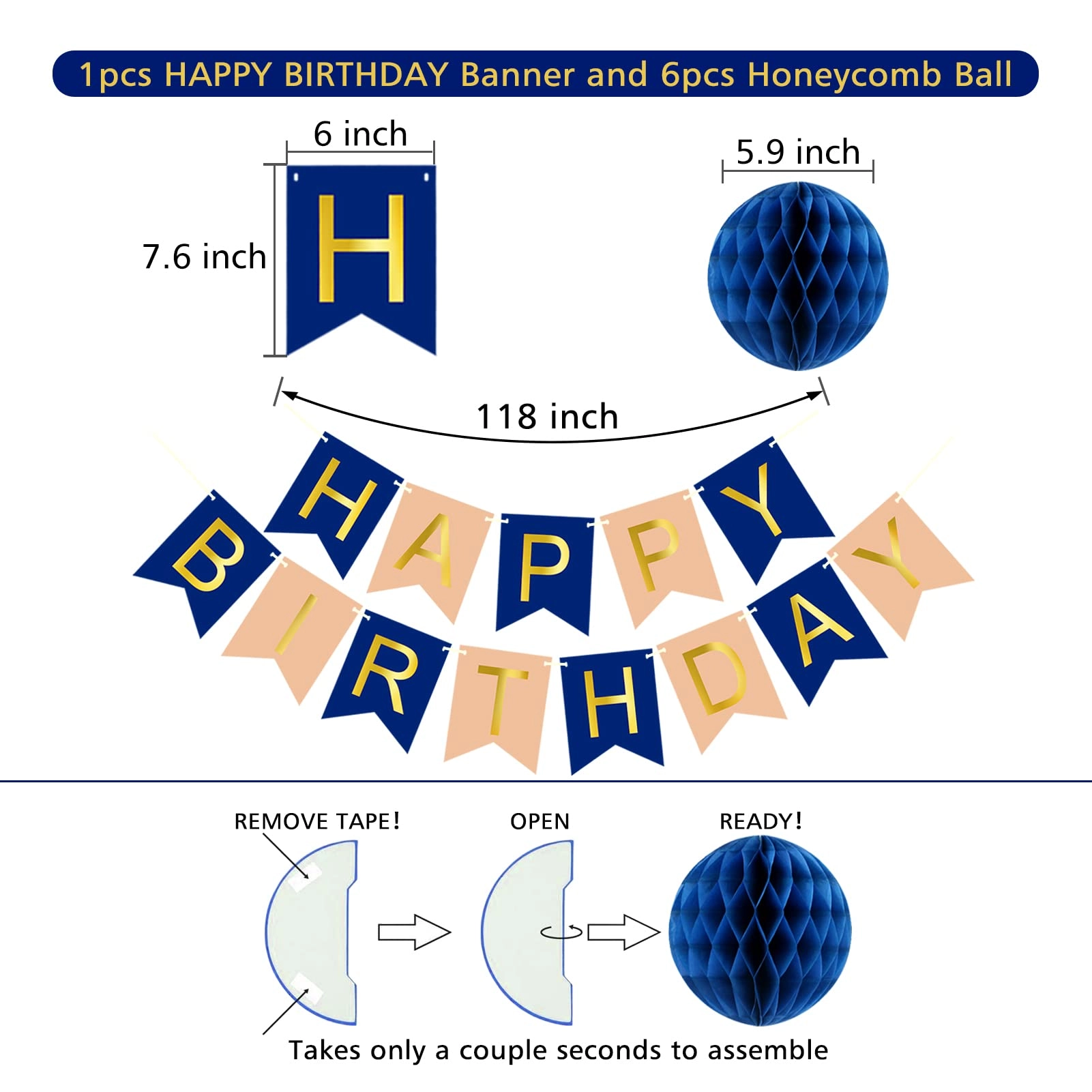 Birthday Decorations - 1.0 Count Birthday