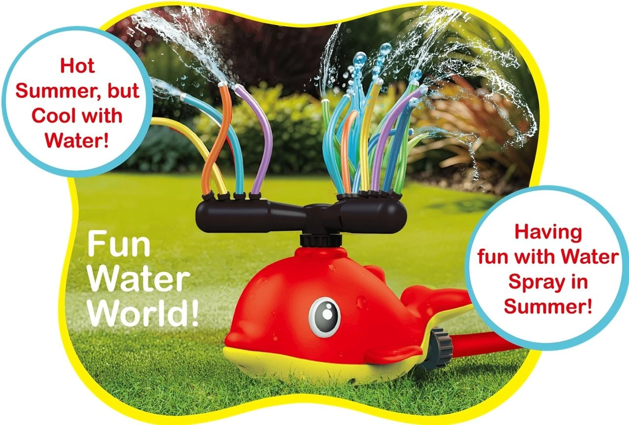 Aqua Dolphin Splash - Red 23.5 x 17.5 x 16 cm