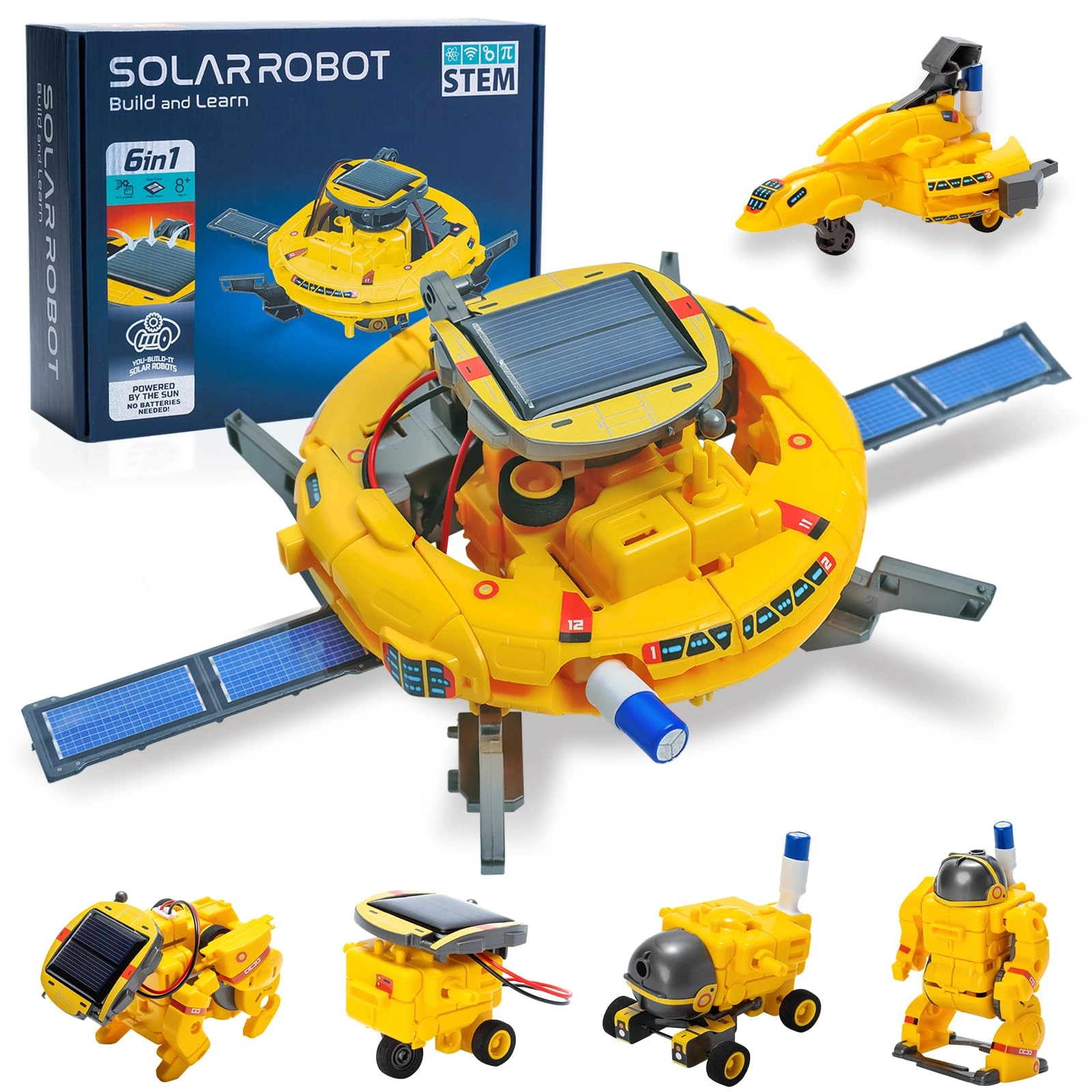 SHANTOU CITY BLOCK SCIENCE & EDUCATIONAL TOYS CO.,LTD 6-in-1 Solar Robot Building Kit STEM - 8-13 years 6 pieces
