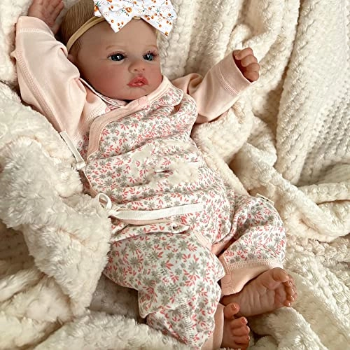 Reborn Baby Doll - 19" Vinyl Blue Eyes Ages 3+
