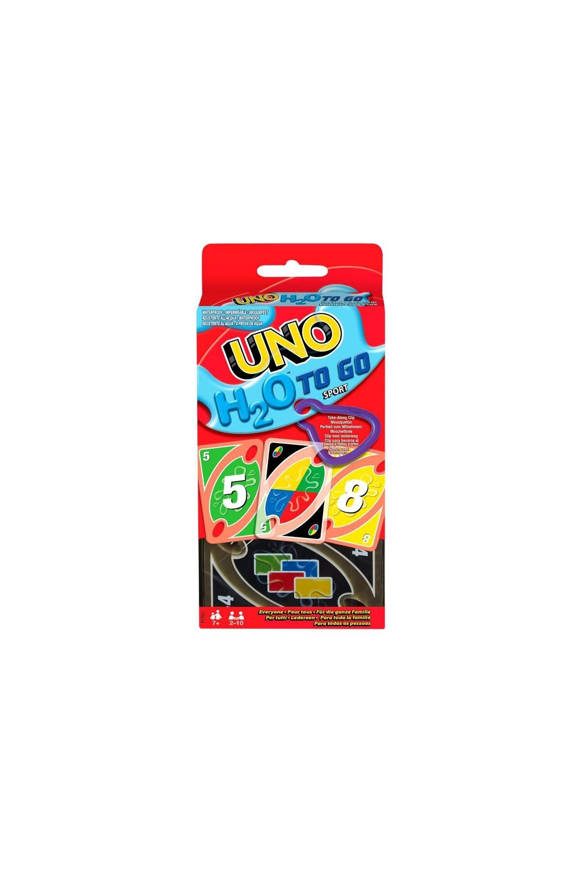 Mattel Games UNO H20 To Go - Water-resistant cards clip