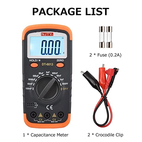 Digital Capacitance Meter - 600pF to 100mF 6000 Counts LCD Backlight