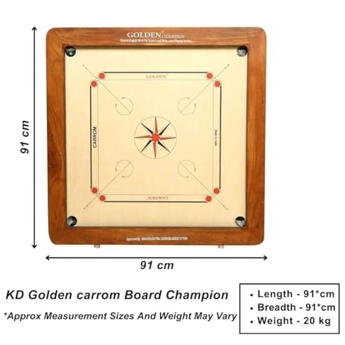 Golden Carrom Board