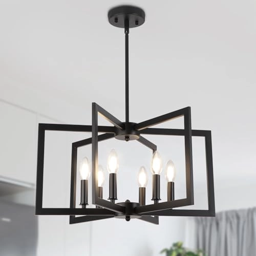 Modern Chandelier - 6 Lights Adjustable Height