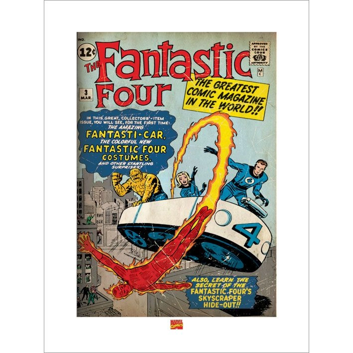 PYRAMID POSTERS Marvel Fantastic Four Cover Art Print - 230 gsm matt-coated art paper 60 x 80 cm