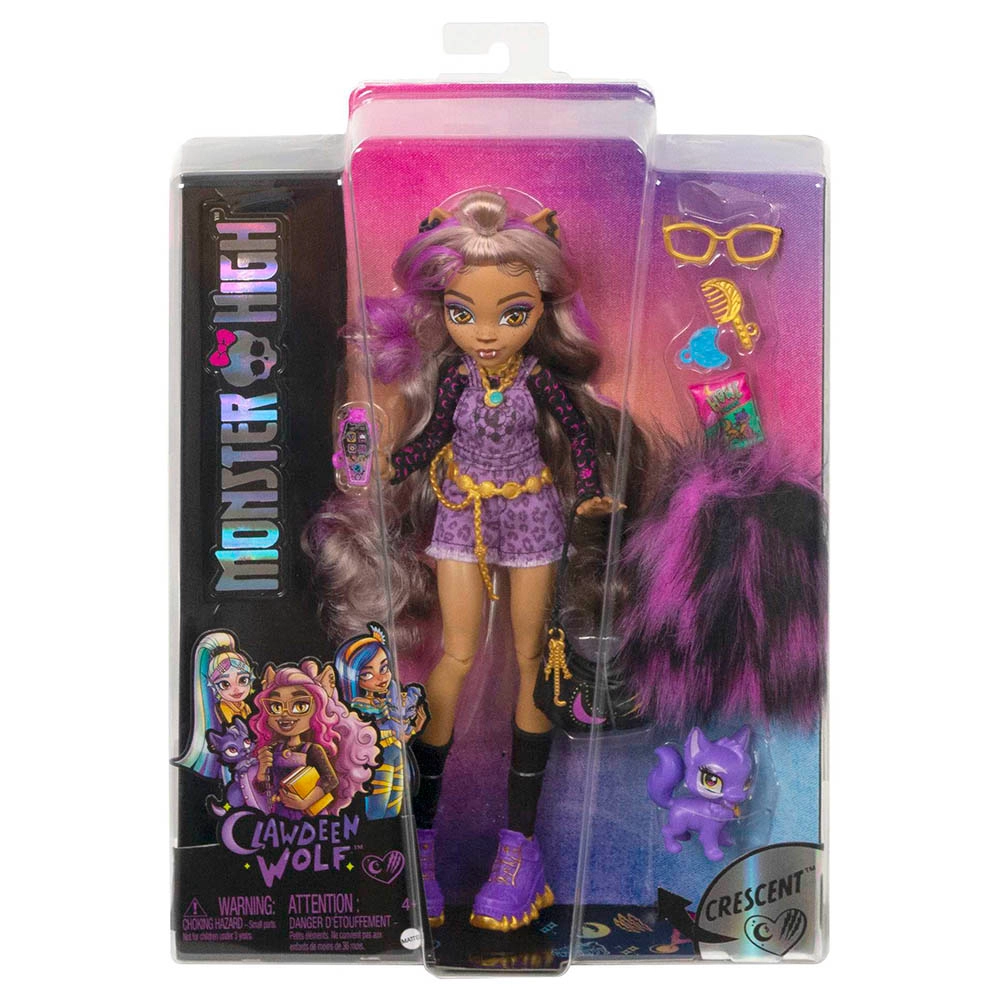 Clawdeen Wolf Posable Doll - Accessories & Pet Dog Ages 4+