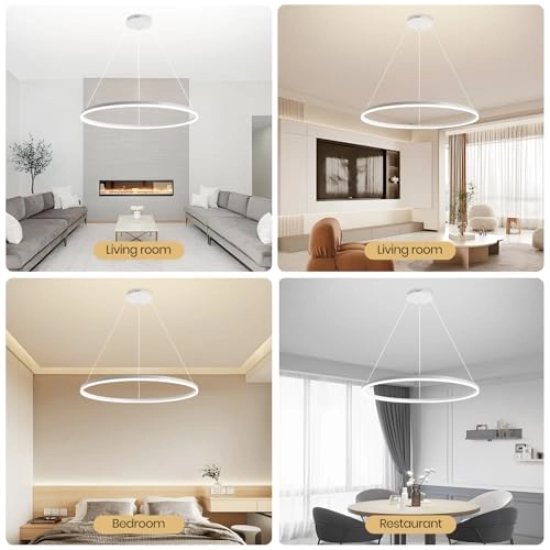Single Ring LED Chandelier - 3000K-6000K Dimmable
