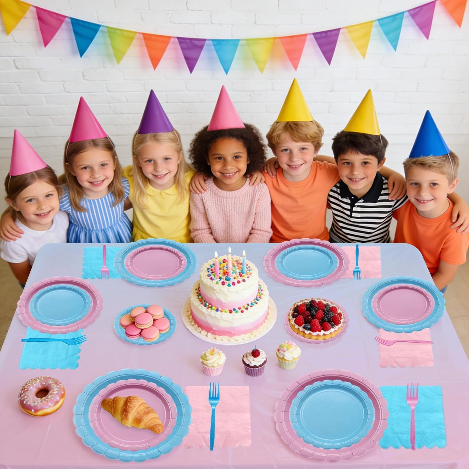 Gender Reveal Party Supplies Set - 81 Count