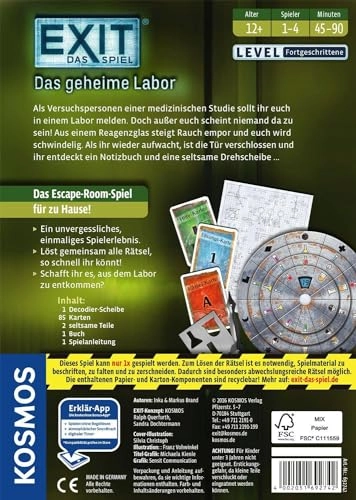 Exit - Das geheime Labor (German)