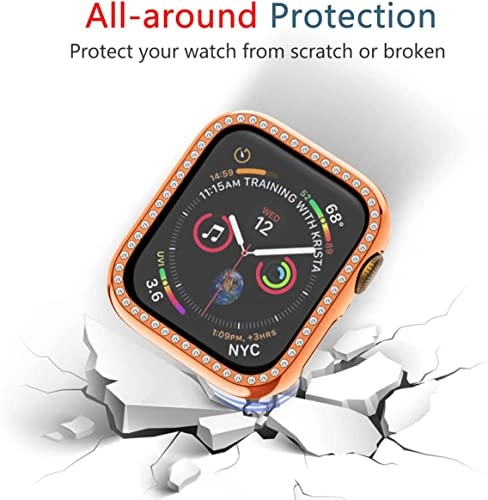 Full Body Case for Series 4 - Scratch Resistant Rose Gold Polycarbonate 2-Pack