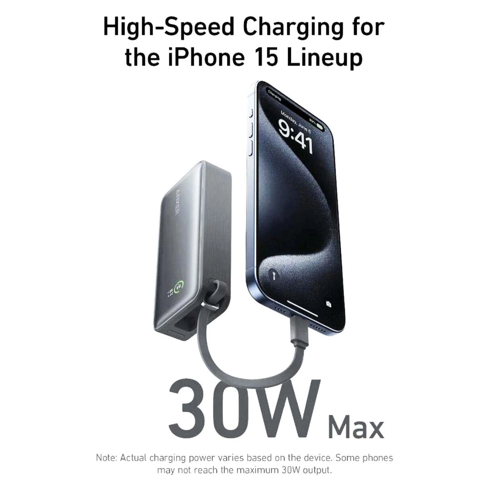 Nano Power Bank - 10000 mAh 30W Fast charging Single USB-C