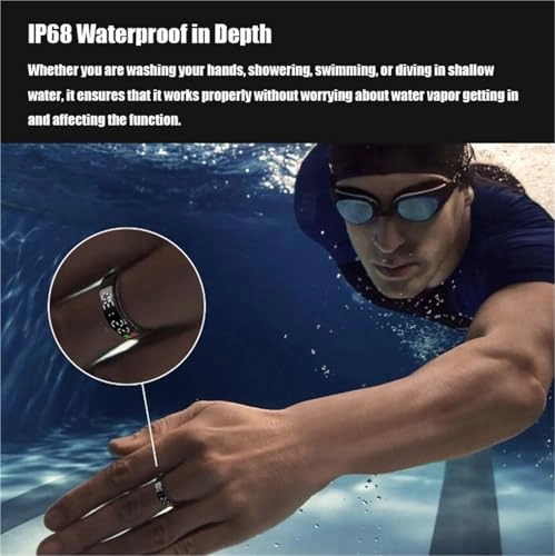 Smart Ring Health Tracker - LED Display IP68 Waterproof