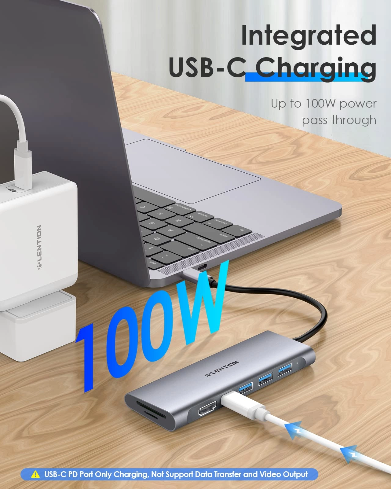 CB-CE18s - 8-in-1 USB-C Hub 4K@60Hz HDMI 100W PD