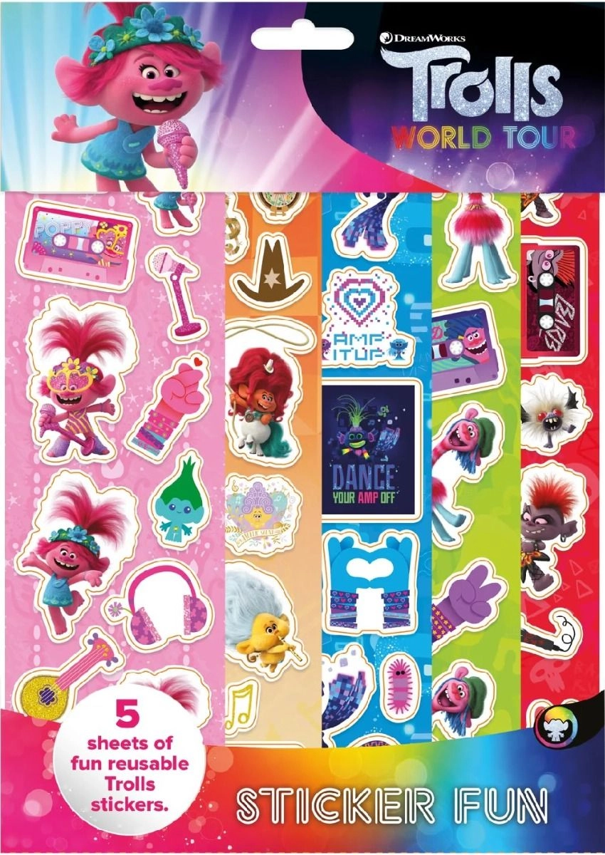 Trolls World Tour Sticker Book 5 pcs
