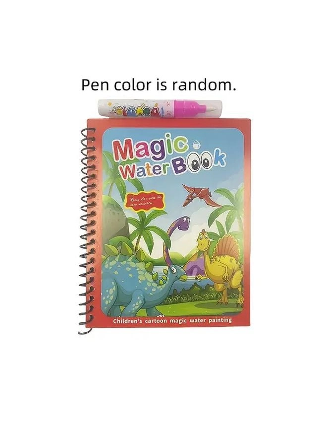 Generic Dinosaur Watercolor Book + Water Pen - 2 piece(s) Pens Included