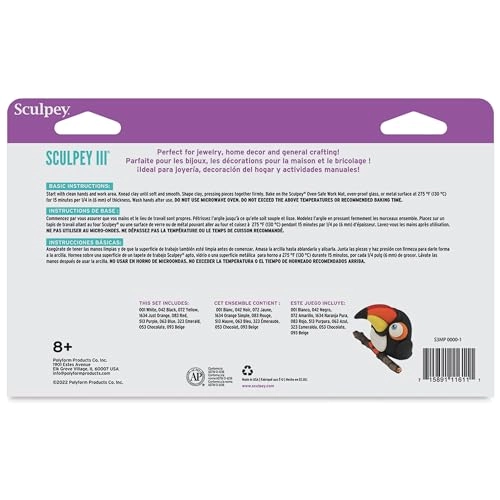 III Polymer Clay Set - 1oz Each 10pcs.