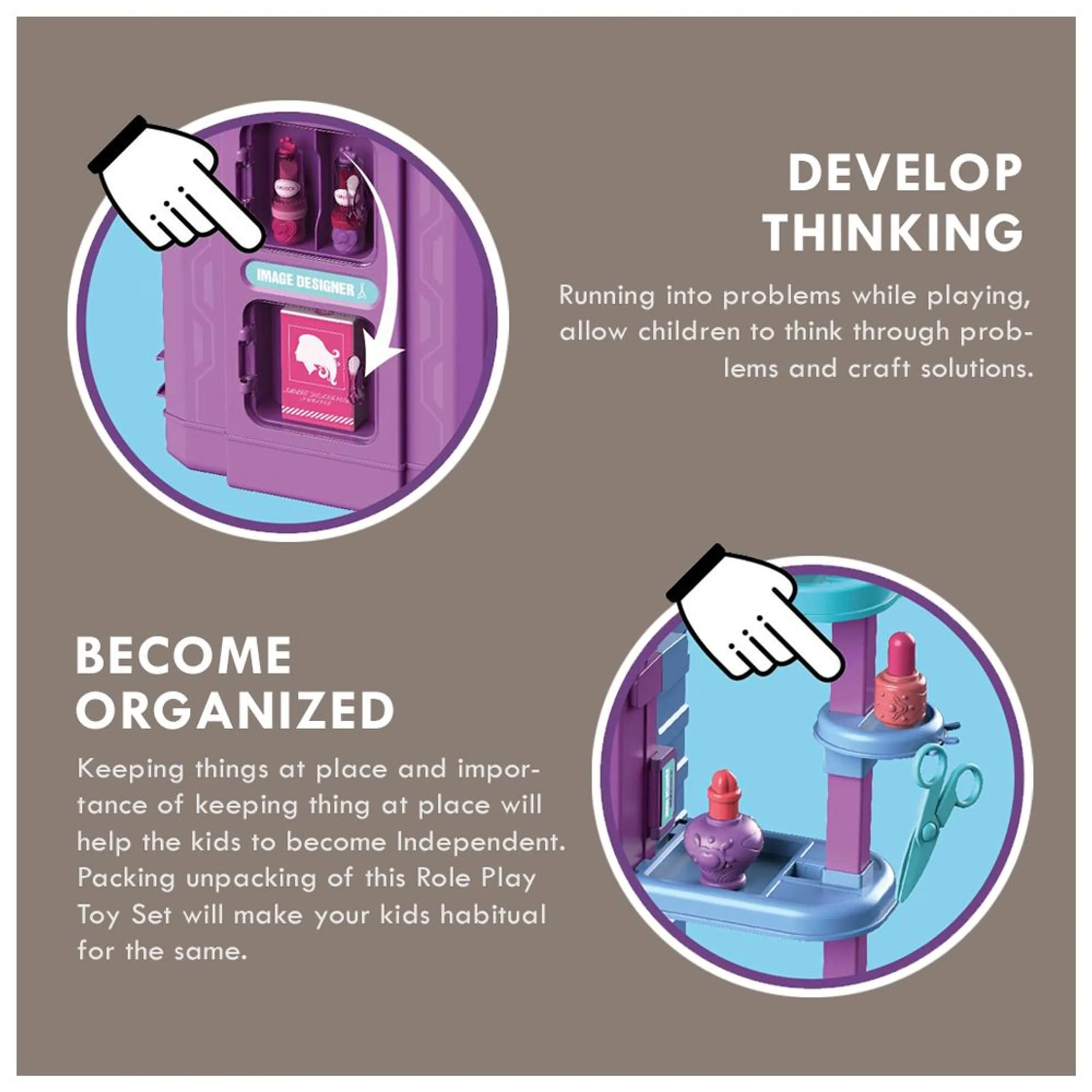 Role Play Salon Toy Set Luggage Case - 39 pcs (SAM-LS_RPLC_SLPU)