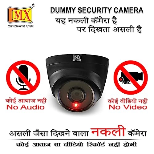 Dummy Security Camera - Wireless Dome Flashing Light