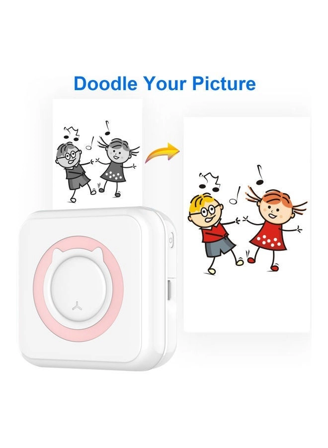 Wireless Mini Photo Printer White/Green